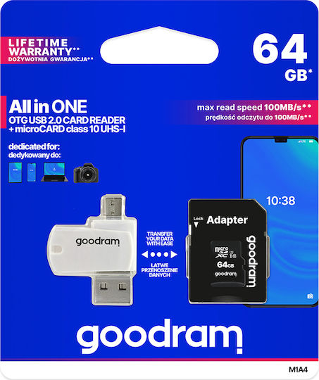GoodRAM M1A4 microSDXC Клас 10 U1 UHS-I