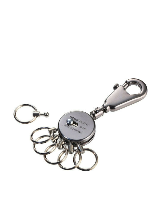 Troika Keychain Metallic Black