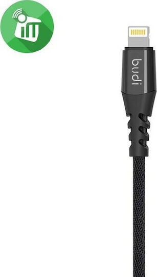 Budi USB-A zu Lightning Kabel Schwarz 1m (M8J191L-BLK)