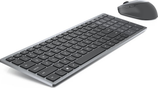 Dell KM7120W Ασύρματο Bluetooth Σετ Πληκτρολόγιο & Ποντίκι Αγγλικό US Ασημί
