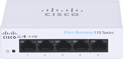 Cisco CBS110-5T-D Negestionat L2 Switch cu 5 Porturi Gigabit (1Gbps) Ethernet