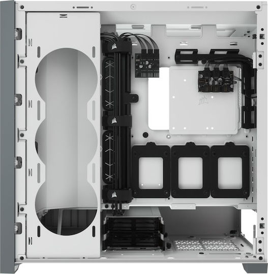 Corsair iCUE 5000X RGB Gaming Midi-Turm Computergehäuse mit Seitenfenster Weiß
