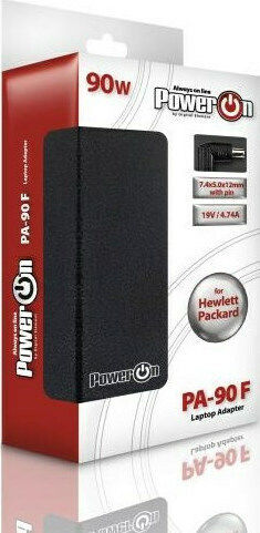 Power On PA-90F Φορτιστής Laptop 90W 19.0V 4.74A για HP χωρίς Καλώδιο Τροφοδοσίας