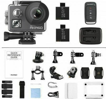 Akaso V50 Elite Action Camera 4K Ultra HD Underwater (with Case) with Touch Screen 2" Black