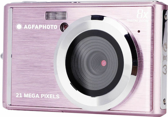 AgfaPhoto DC5200 Compact Φωτογραφική Μηχανή 21MP Οπτικού Ζουμ 8x Ροζ