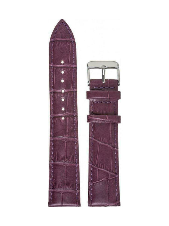 Tzevelion ART521 Leather Strap Burgundy 14mm