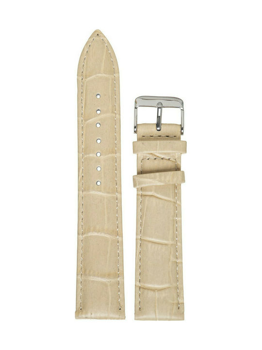 Tzevelion ART521 Leather Strap Beige 24mm