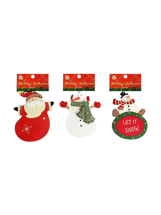 Hanging Santa Claus Wooden Ornament 11cm (Various Designs or Colors)