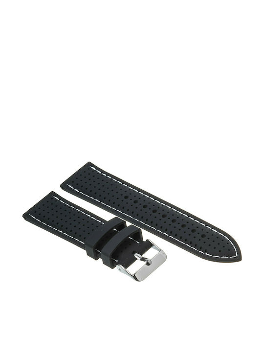 Tzevelion S 127 Lederriemen Schwarz 20mm