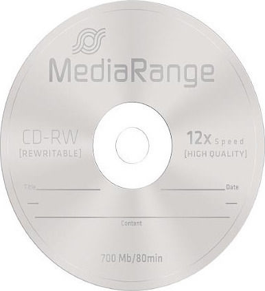 MediaRange Επανεγγράψιμα CD-RW 12x 700MB Cake Box 10τμχ