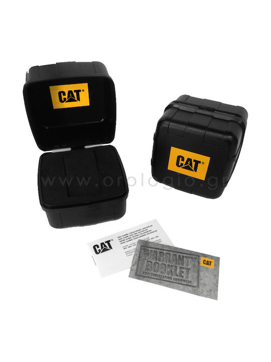 CAT Insignia Watch Battery with Green Rubber Strap