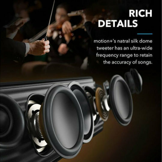 Soundcore by Anker Motion+ Impermeabil Boxă Bluetooth 30W cu Durată de Baterie până la 12 ore Negru