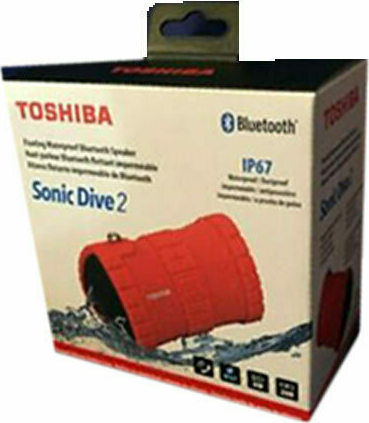 Toshiba TY-WSP100 Αδιάβροχο Ηχείο Bluetooth 6W με Διάρκεια Μπαταρίας έως 20 ώρες Κόκκινο