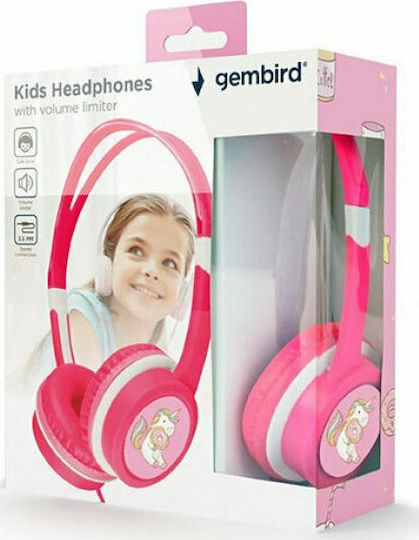 Gembird MHP-JR-PK Ενσύρματα Παιδικά On Ear Ακουστικά Ροζ