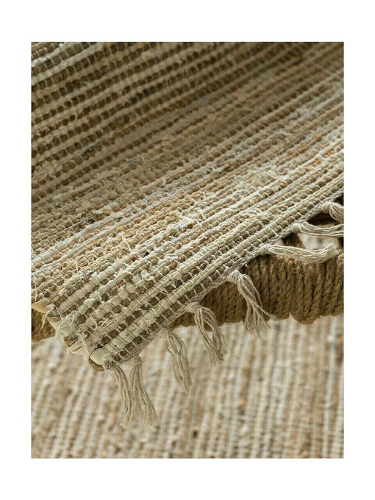 Nima Arya Rug Rectangular with Fringes Beige