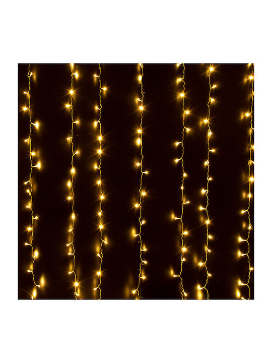 300 Lights LED 3m. x 300cm Warm White type Curtain 1pcs
