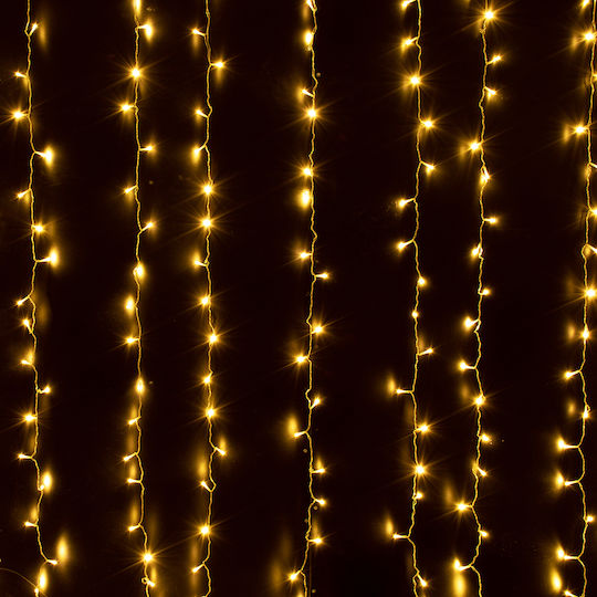 300 Lights LED 3m. x 300cm Warm White type Curtain 1pcs