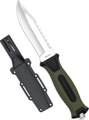 Martinez Albainox Rigid Sheath BL12 Knife Green with Blade made of Stainless Steel in Sheath