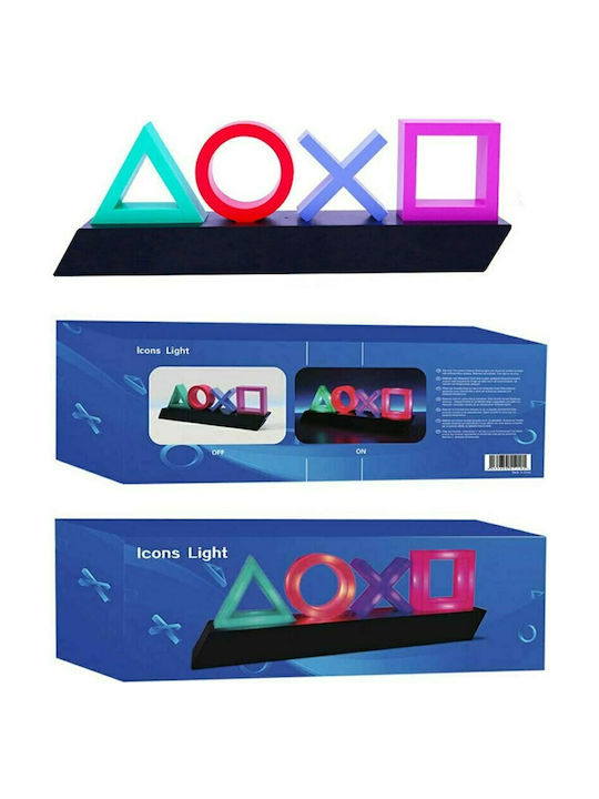 Kids Decorative Lamp Light Icons with Color Changes Multicolour 30.5x10.5x6εκ.
