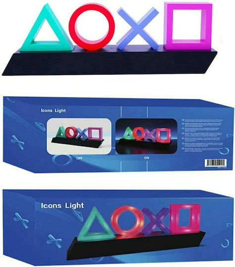 Παιδικό Διακοσμητικό Φωτιστικό Light Icons με Εναλλαγές Χρωματισμών Πολύχρωμο 30.5x10.5x6εκ.