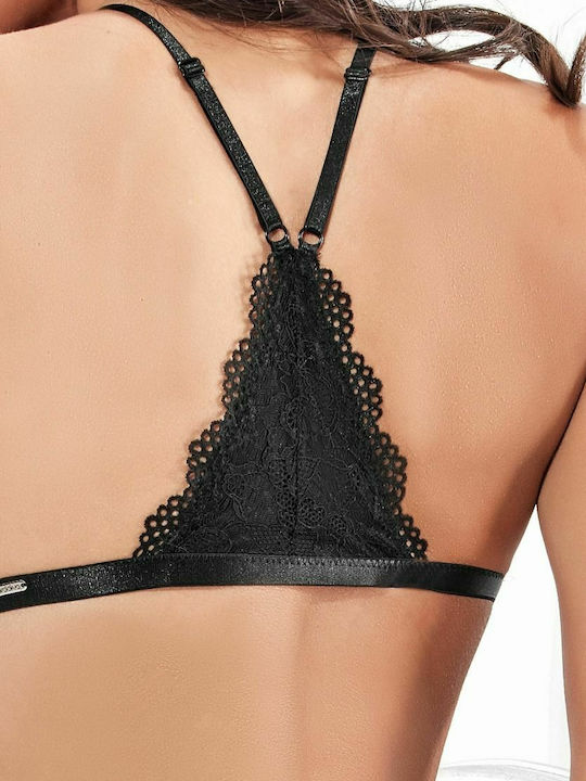 Norddiva Lingerie Spitzen Unterwäsche-Set für Damen Bralette mit Brasilien Schwarz