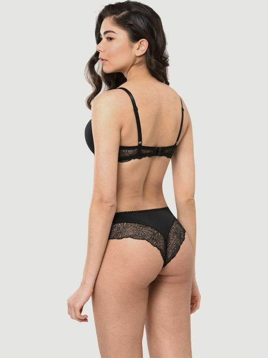 Norddiva Lingerie Δαντελένιο Σετ Εσωρούχων Σουτιέν με Brazil Μαύρο Norddiva Lingerie Δαντελένιο Σετ Εσωρούχων Σουτιέν με Brazil Μαύρο