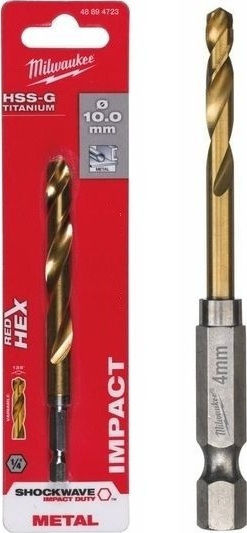 Milwaukee Drill Titanium with Hexagonal Shank 10x76mm