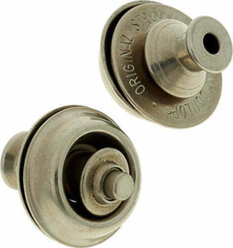Dunlop Straplok Strap Retainers Dual Design Saiteninstrumentzubehör in Silber Farbe Altnickel