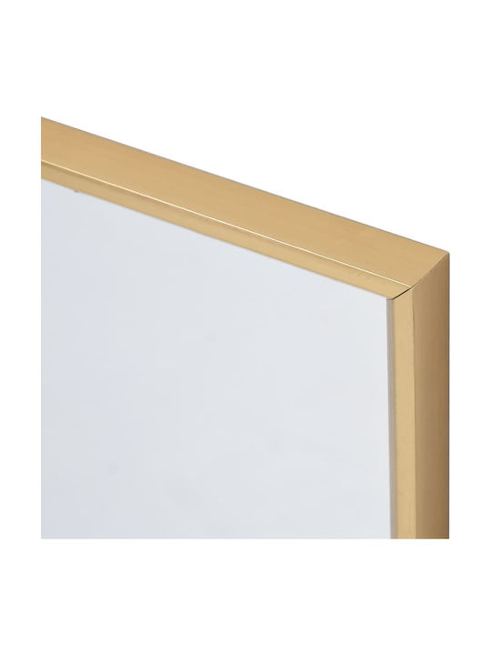 vidaXL Wall Mirror with Gold Plastic Frame 100x60cm 1pcs