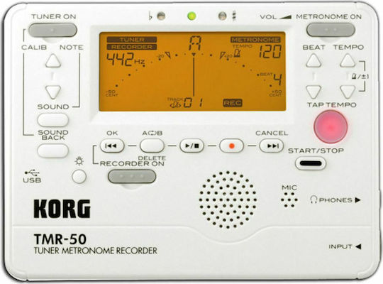 Korg Chromatic Tuner / Metronome TMR-50 TMR-50-PW in White Color