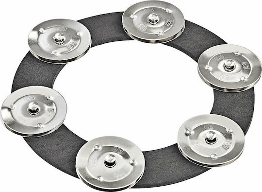 Meinl Percussion Soft Ching Ring Schwarz Metallisch Hi-Hat Tamburin mit einer Reihe von Zils