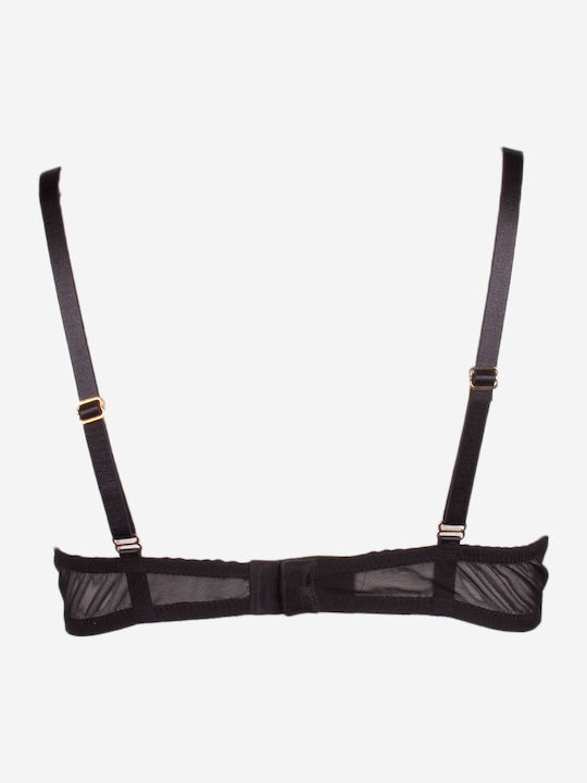 Norddiva Lingerie Spitzen Unterwäsche-Set für Damen BH mit Zeichenfolge Schwarz