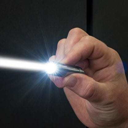 True Utility Keychain Flashlight LED with Maximum Brightness 50lm Silver