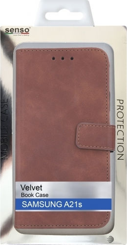 Senso Velvet Book Synthetic Leather Brown (Galaxy A21s) SVSAMA21SBR