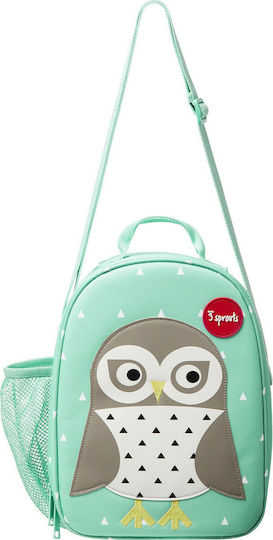 3 Sprouts School Shoulder Lunch Bag 3.5lt Green 20.5 x 9.5 x 26.7cm