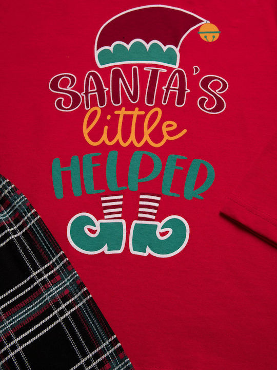 Minerva Kids' Pajamas Winter Red XMAS ELF
