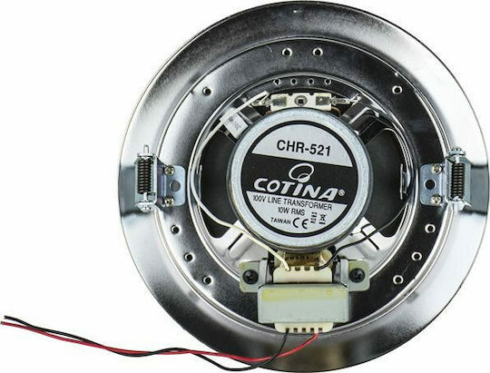 Cotina CHR-521 Ηχείο Οροφής 10W (Τεμάχιο) Ασημί
