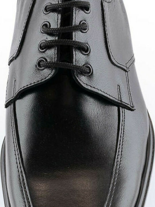 Romeo Gigli 153 Men's Leather Casual Shoes Black