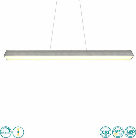 Trio Lighting Paros LED Γραμμικό Φωτιστικό Οροφής 29W Θερμό Λευκό IP20 με Ρυθμιζόμενη Ένταση Μ90xΒ5εκ.