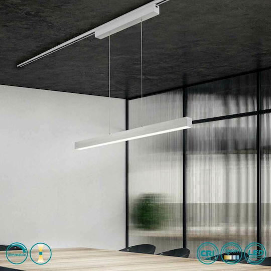 Trio Lighting Paros LED Γραμμικό Φωτιστικό Οροφής 29W Θερμό Λευκό IP20 με Ρυθμιζόμενη Ένταση Μ90xΒ5εκ.