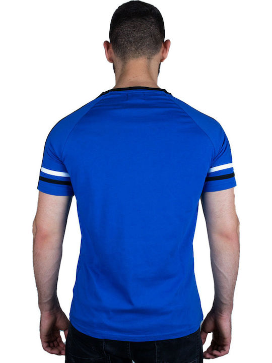 Paco & Co Ανδρικό T-shirt Royal Blue με Λογότυπο