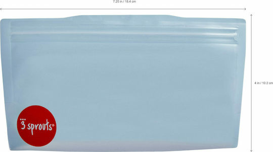 3 Sprouts School Food Case 2lt Light Blue 18.5 x 10.2 x 10.2cm