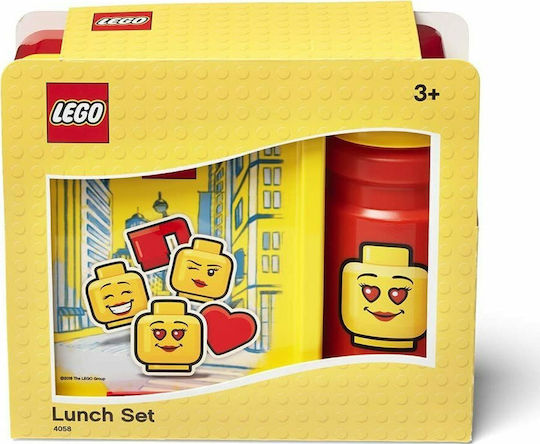 LEGO Iconic Girl Πλαστικό Παιδικό Σετ Φαγητού Κόκκινο 17 x 13.5εκ.