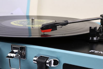 Fenton RP115 102.106 Valiză Pick-Up cu Preamp și Difuzoare încorporate Albastru deschis