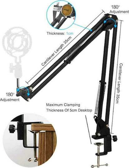 Artsound Microphone Stand Professional Recording Microphone Arm