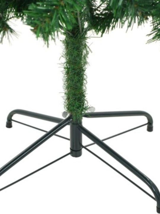 Christmas Green Tree with Metallic Base and Built in Branches H210cm