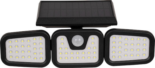 GloboStar Στεγανός Ηλιακός Προβολέας LED 40W Ψυχρό Λευκό 6000K με Αισθητήρα Κίνησης και Φωτοκύτταρο IP65
