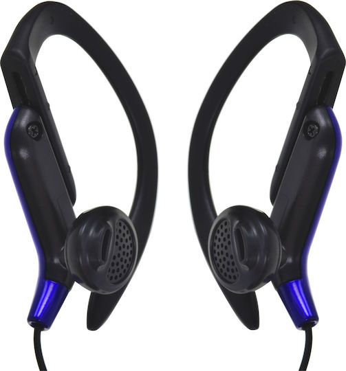JVC Ακουστικά Ψείρες In Ear HA-EB75 Τύπου Ear Hook Μπλε
