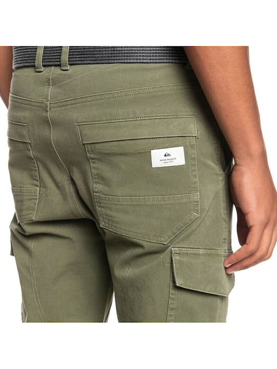 Trousers Cargo Elastic in Slim Fit Khaki