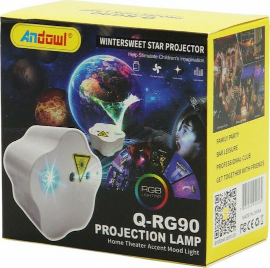Andowl Bluetooth Lustră Decorativă Lumină de petrecere Alb Andowl Bluetooth Lustră Decorativă Lumină de petrecere Alb